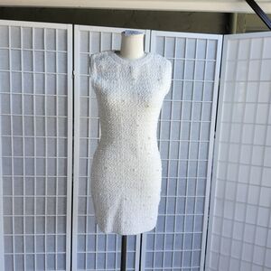 Zara White Textured Mini Dress